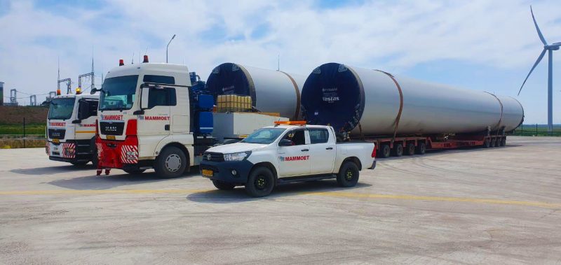 Mammoet Successfully Transports Wind Turbine Sections in Kazakhstan