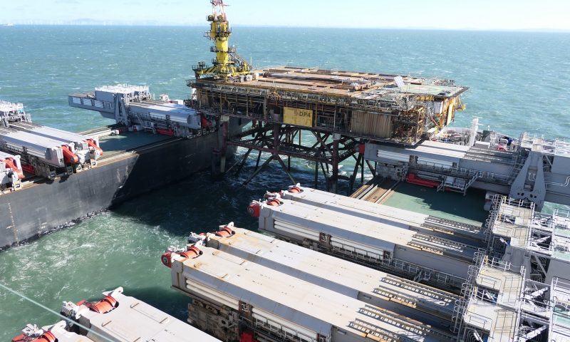 Pioneering Spirit Successfully Removed Morecambe Bay Topsides