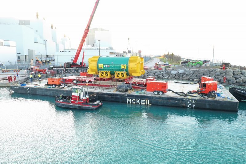 Mammoet Provides Well-Grounded Solution for Stator Load-In via Barge