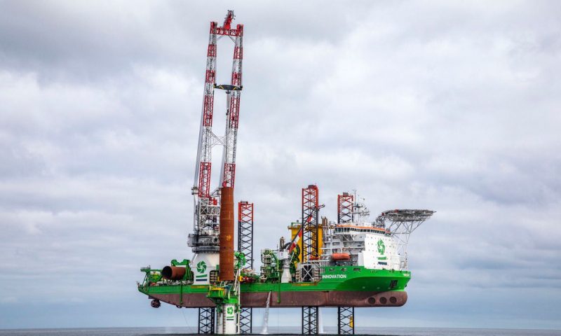 DEME has hit the halfway mark at the Saint-Nazaire offshore wind farm